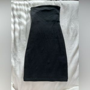 Zara strapless black fitted dress